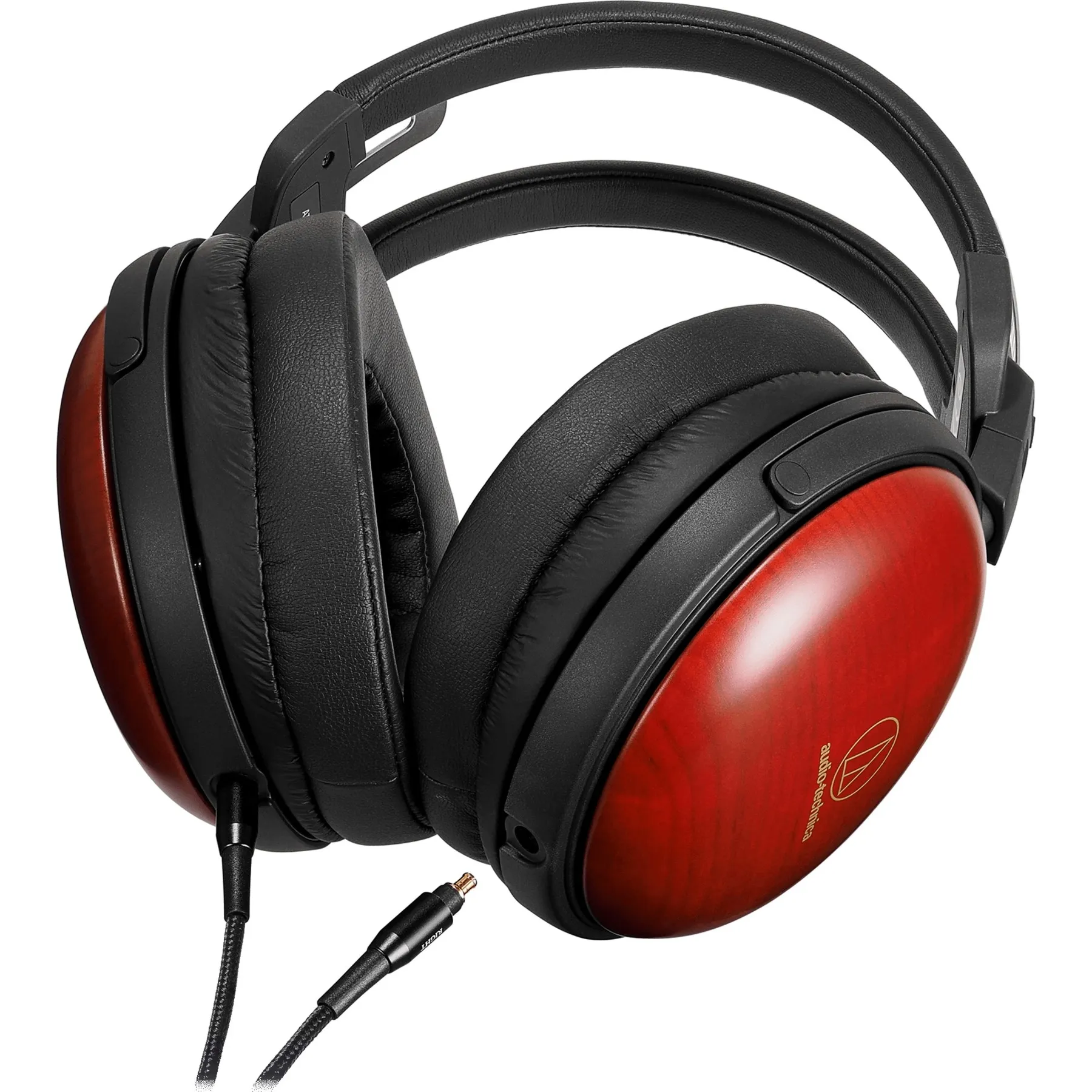 AUDIOTECHNICA ATHAWAS OVEREAR HOOFDTELEFOON (ZWART/ROOD)
