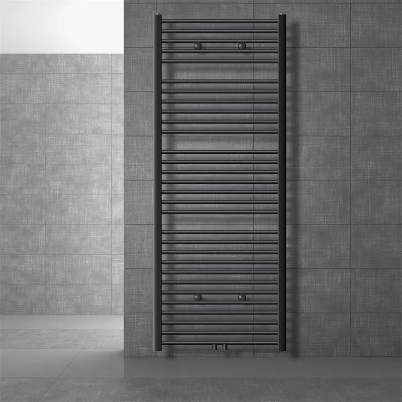 Badkamerradiator Sahara 750x1800 mm antraciet gebogen met middenaansluiting LuxeBath