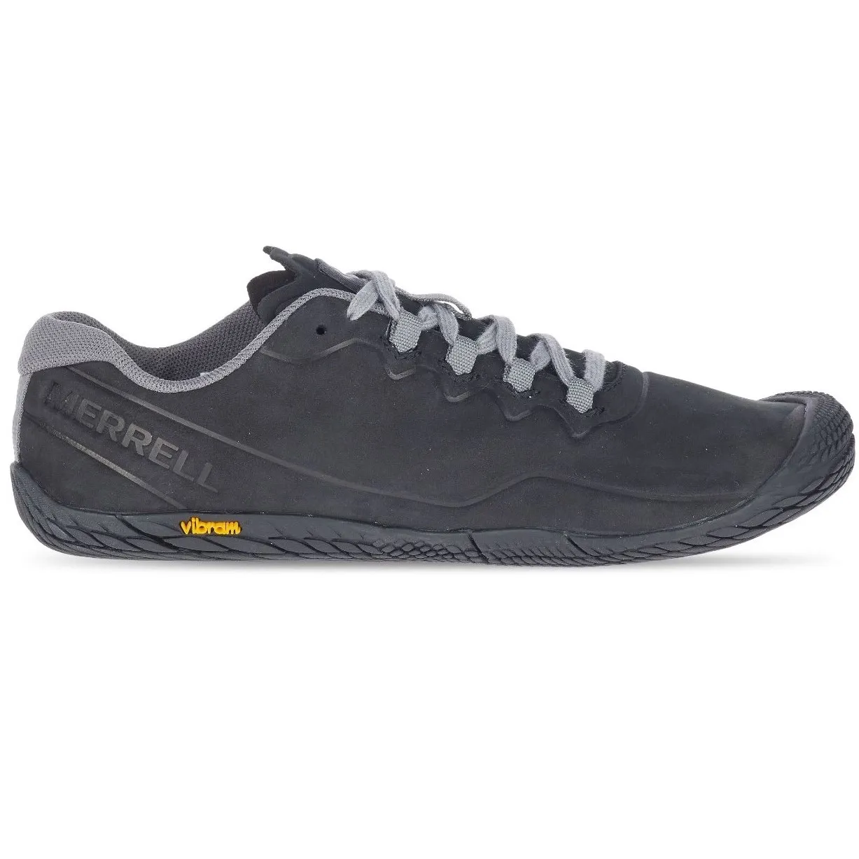 Barefoot Schoen Merrell Women Vapor Glove 3 Luna Leather Black Charcoal