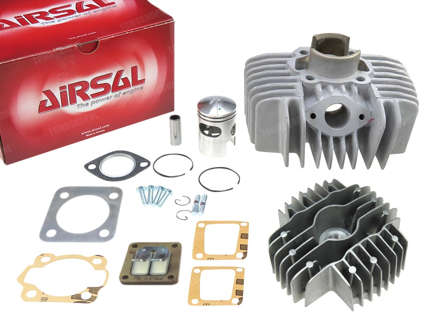 Cilinder Tomos A35 / A52 50cc 38mm Airsal hoge druk kop set
