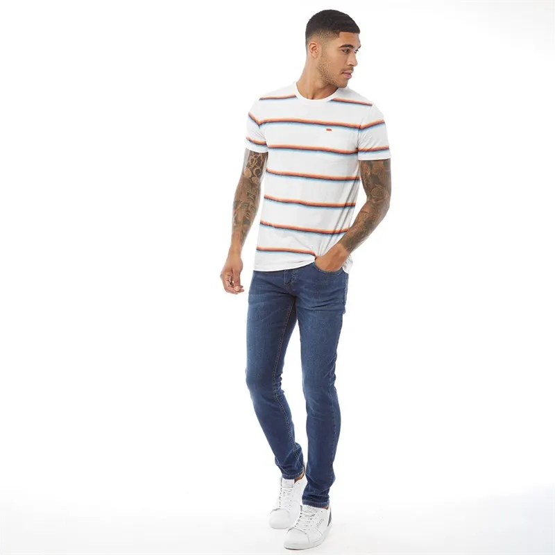 Crosshatch Heren Buraca Slim Fit Jeans Stonewash