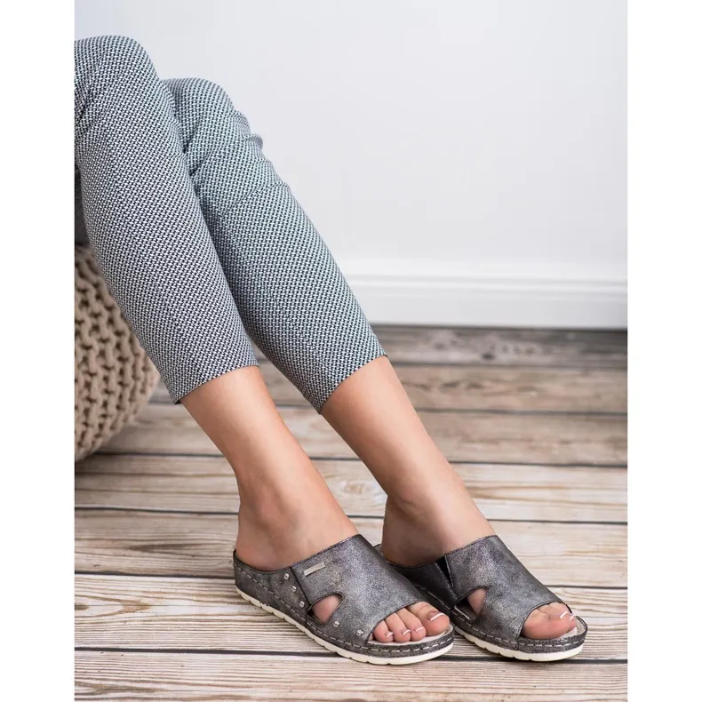 Goodin Comfortabele teenslippers grijs