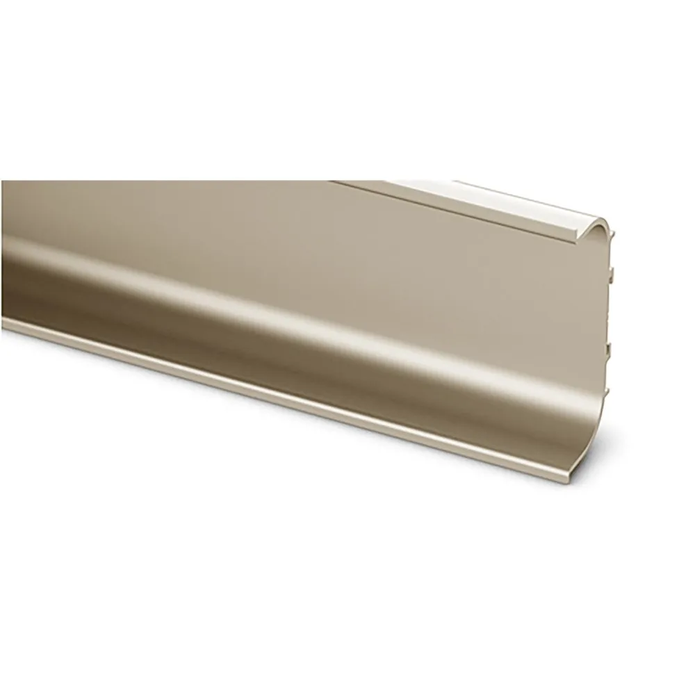 HETTICH, PRO DECOR. GREEPLIJST CANIS C, L 3500 MM, B 23 MM, H 70 MM, ROESTVRIJ STAAL FINISH