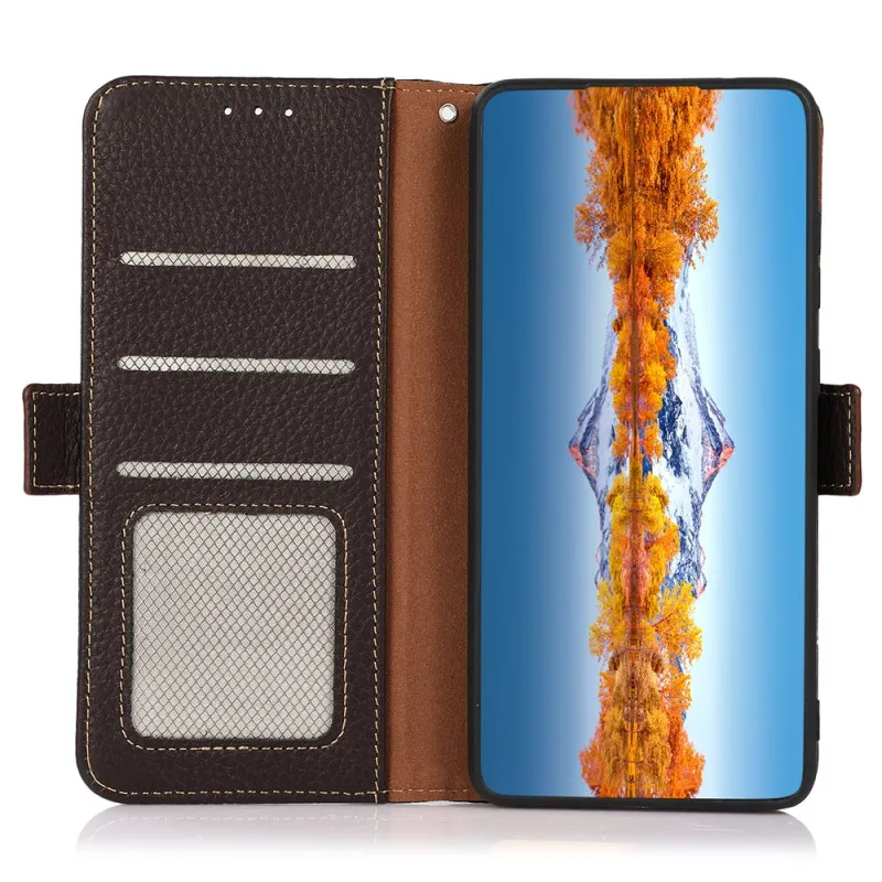 Honor 200 Slim Leren Etui Litchi KHAZNEH