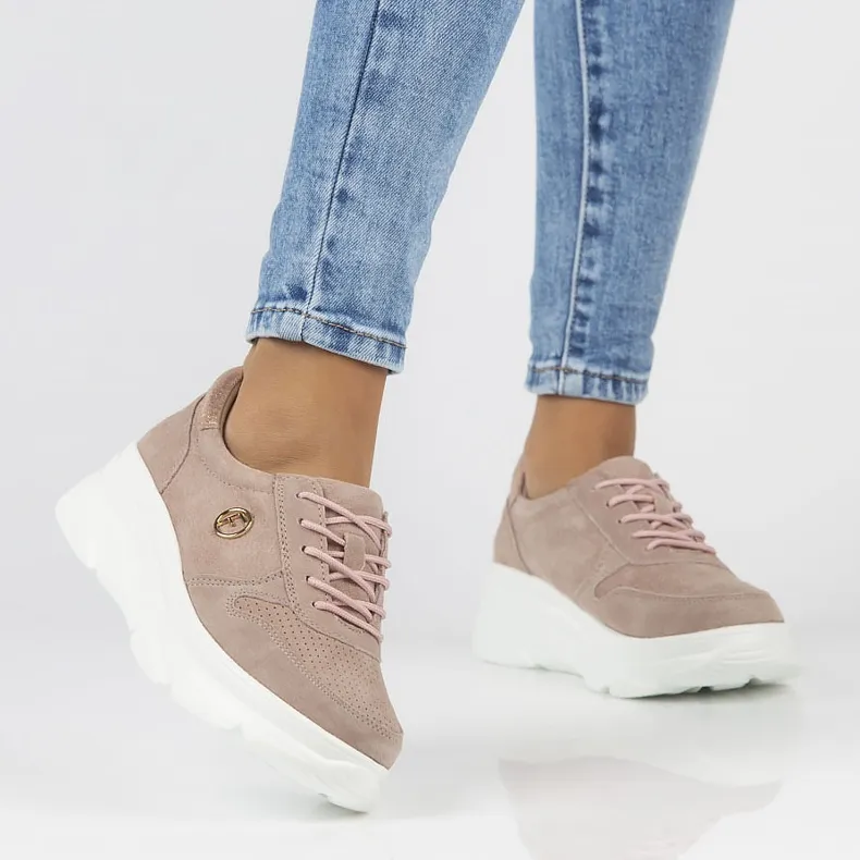 Leren Sneakers Filippo DP2138 / 22 Lt Pi roze
