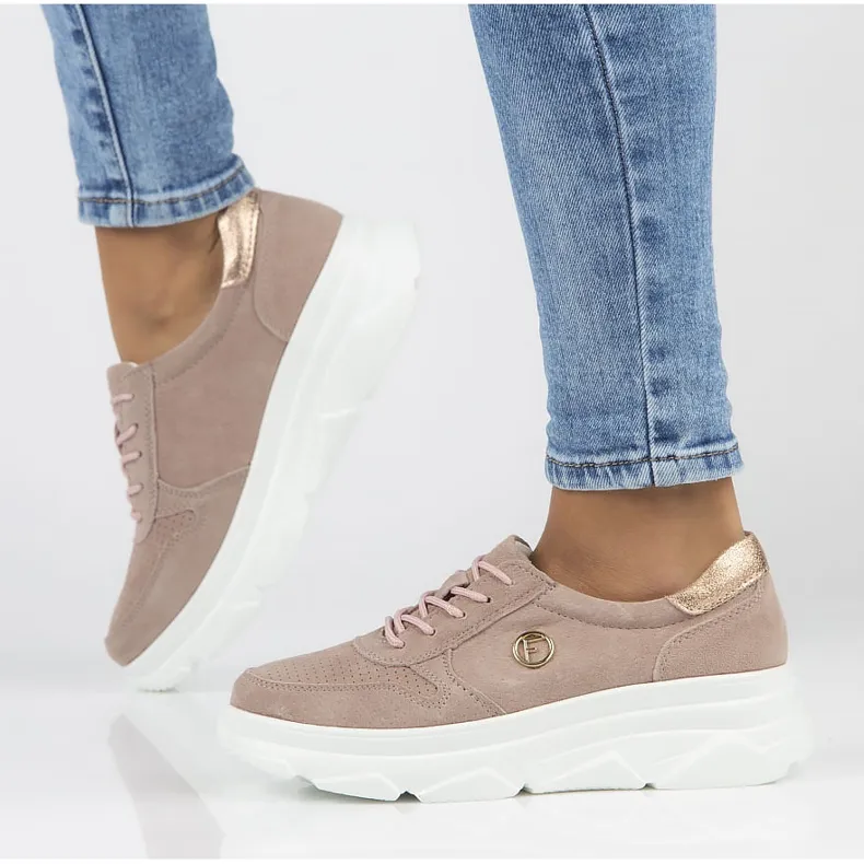 Leren Sneakers Filippo DP2138 / 22 Lt Pi roze