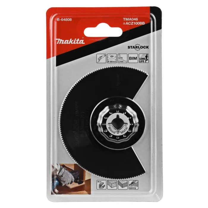 MAKITA B64808 TMA046 SEGMENTZAAGBLAD 100MM HOUT&STAAL