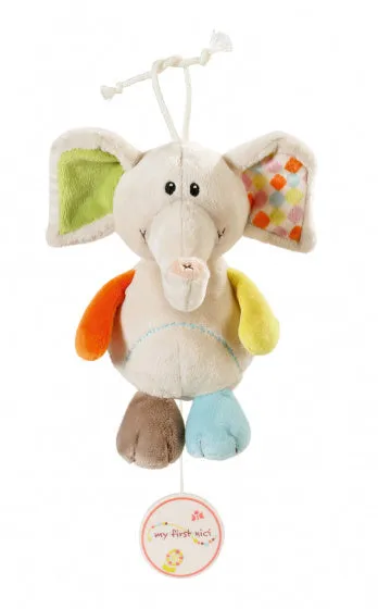 muziekdoosje Elephant Dundi 18 x 10 cm pluche/polyester