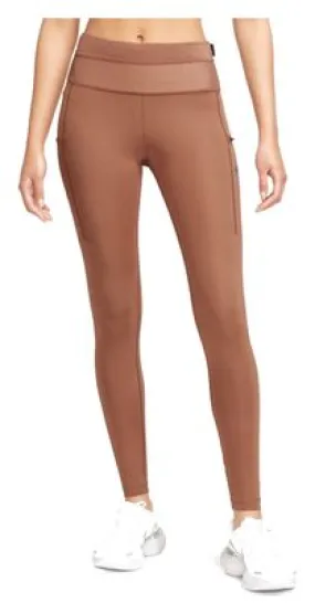 Nike Women's Dri-Fit Epic Luxe Trail Pink Long Tight