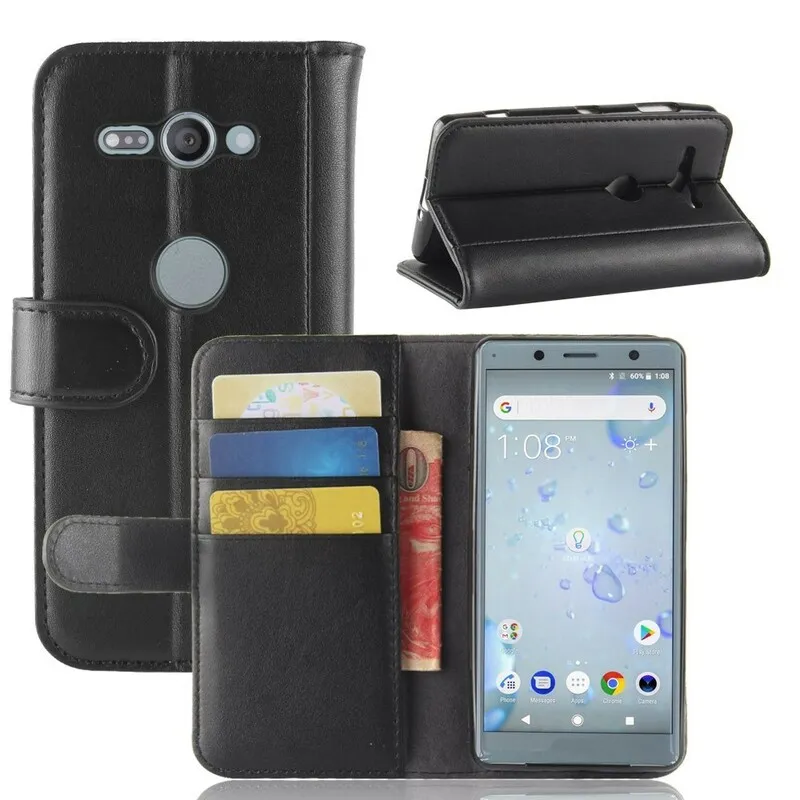 Sony Xperia XZ2 Compact Echt Leren Hoesje