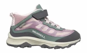 Wandelschoen Merrell Girls Moab Speed Mid AC Waterproof Dusty Pink Olive