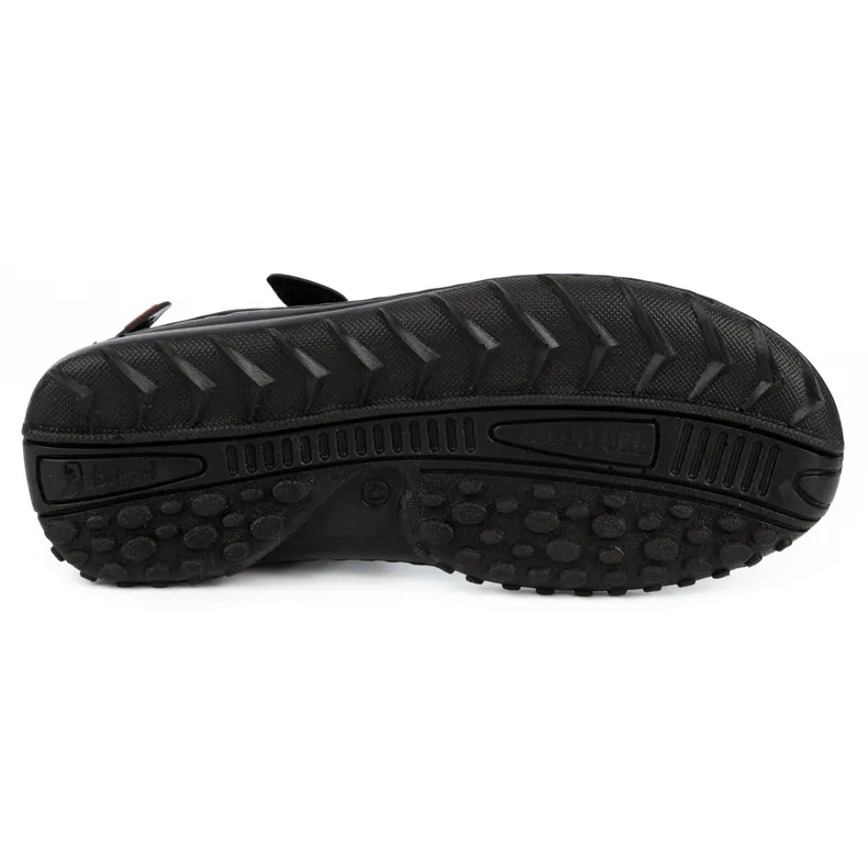 ŁUKPOL Leren herensandalen 832 grijs